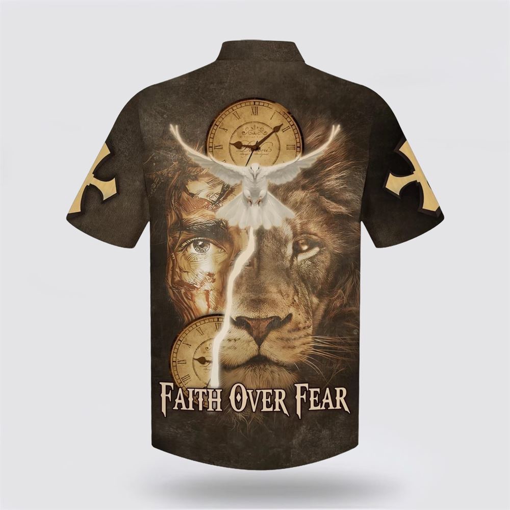 Faith Over Fear Hawaiian Shirt Jesus Lion And Dove Hawaiian Shirt Christian Hawaiian Shirt Religious Aloha Shirt 2 qhklmm.jpg