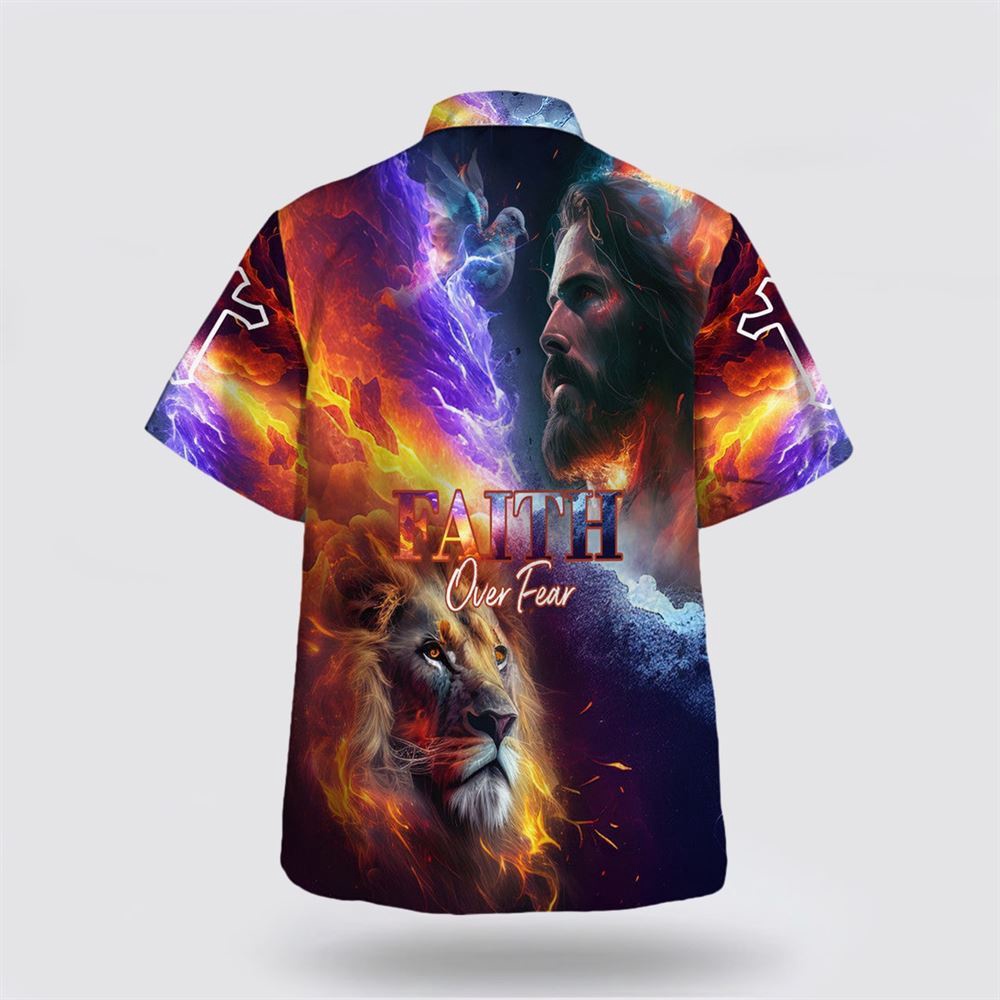 Faith Over Fear Hawaiian Shirt Jesus Lion Of Judah Hawaiian Shirts For Men Christian Hawaiian Shirt Religious Aloha Shirt 2 nlrbfr.jpg