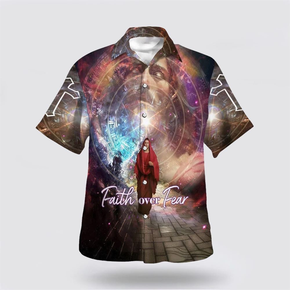 Faith Over Fear Hawaiian Shirt Jesus Walking Away Hawaiian Shirt Christian Hawaiian Shirt Religious Aloha Shirt 1 iekjqr.jpg