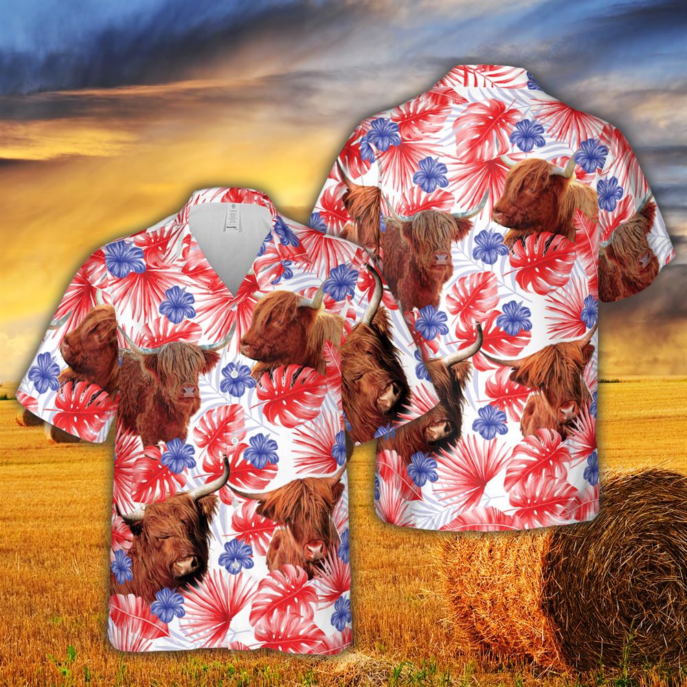 Farm Hawaiian Shirt American Colors Highland Cattle All Printed 3D Hawaiian Shirt For Men And Women Animal Hawaiian Shirt 1 dbuawb.jpg