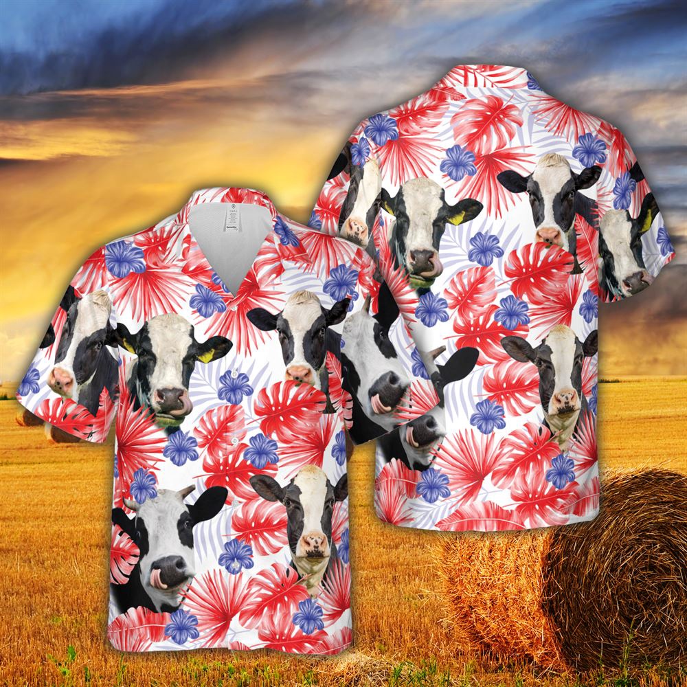Farm Hawaiian Shirt American Colors Holstein Friesian Cattle All Printed 3D Hawaiian Shirt For Men And Women Animal Hawaiian Shirt 1 ksh68i.jpg