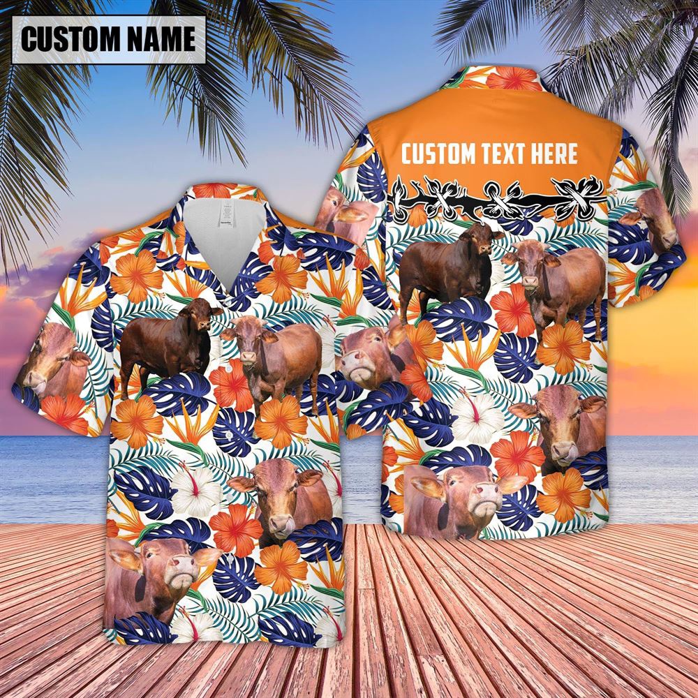 Farm Hawaiian Shirt Beefmaster Hibiscus Blue Floral Custom Name 3D Hawaiian Shirt Animal Hawaiian Shirt 2 nbg8me.jpg