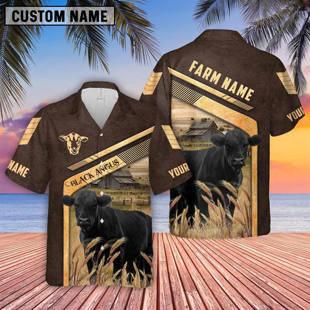 Farm Hawaiian Shirt Black Angus Brown Pattern Customized Name 3D Hawaiian Shirt Animal Hawaiian Shirt 2 lg0a6h.jpg Farm Hawaiian Shirt Black Angus Brown Pattern Customized Name 3D Hawaiian Shirt Animal Hawaiian Shirt 2 lg0a6h.jpg
