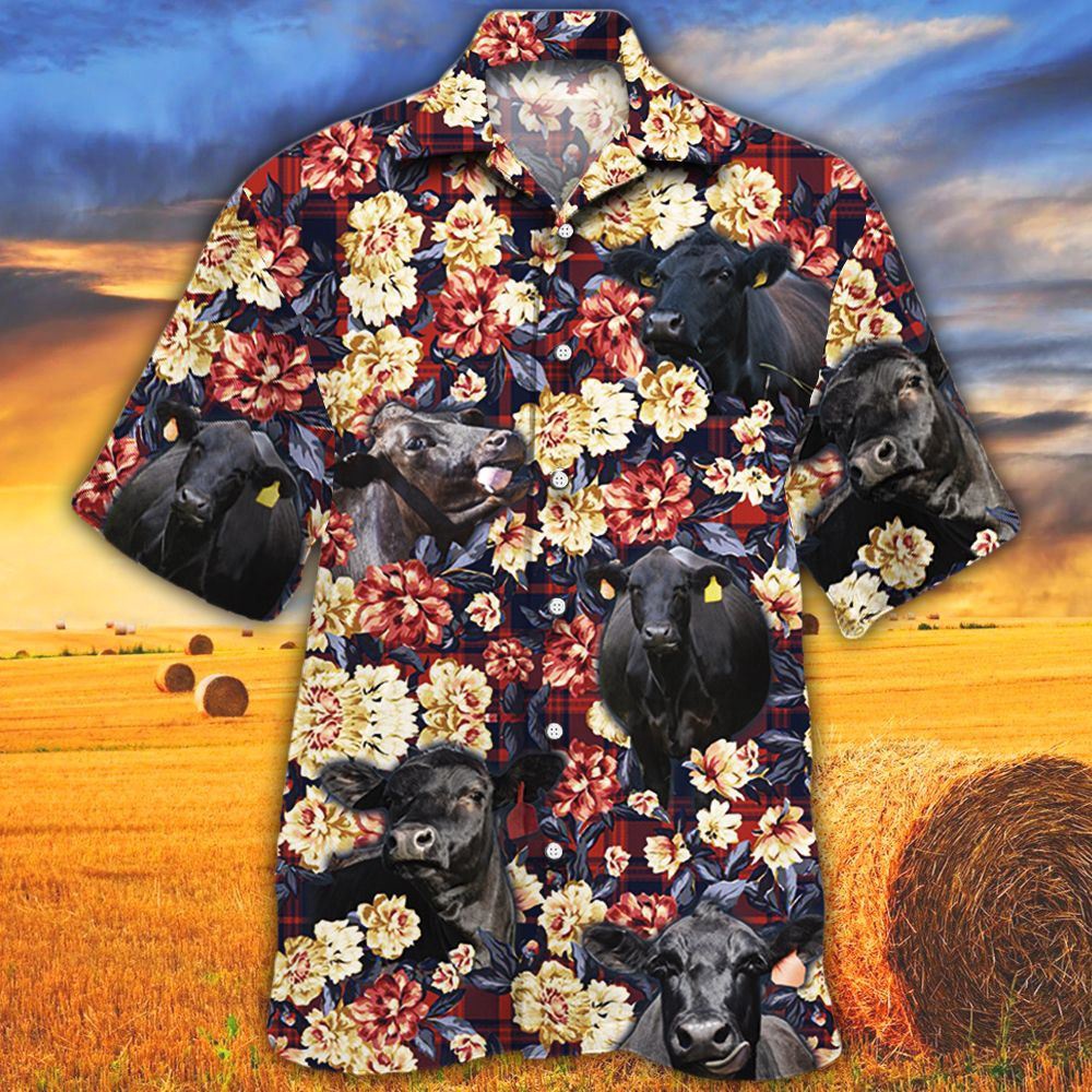 Farm Hawaiian Shirt Black Angus Cattle Red Plaid Pattern All Over Printed 3D Hawaiian Shirt Animal Hawaiian Shirt 1 ose1i6.jpg Farm Hawaiian Shirt Black Angus Cattle Red Plaid Pattern All Over Printed 3D Hawaiian Shirt Animal Hawaiian Shirt 1 ose1i6.jpg