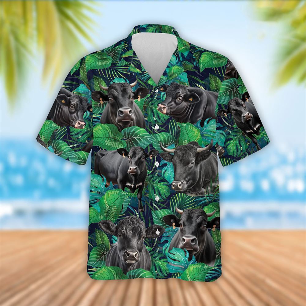 Farm Hawaiian Shirt Black Angus Cattle Tropical Leaves Hawaiian Shirt Summer Gift Animal Hawaiian Shirt 1 z9ix2f.jpg