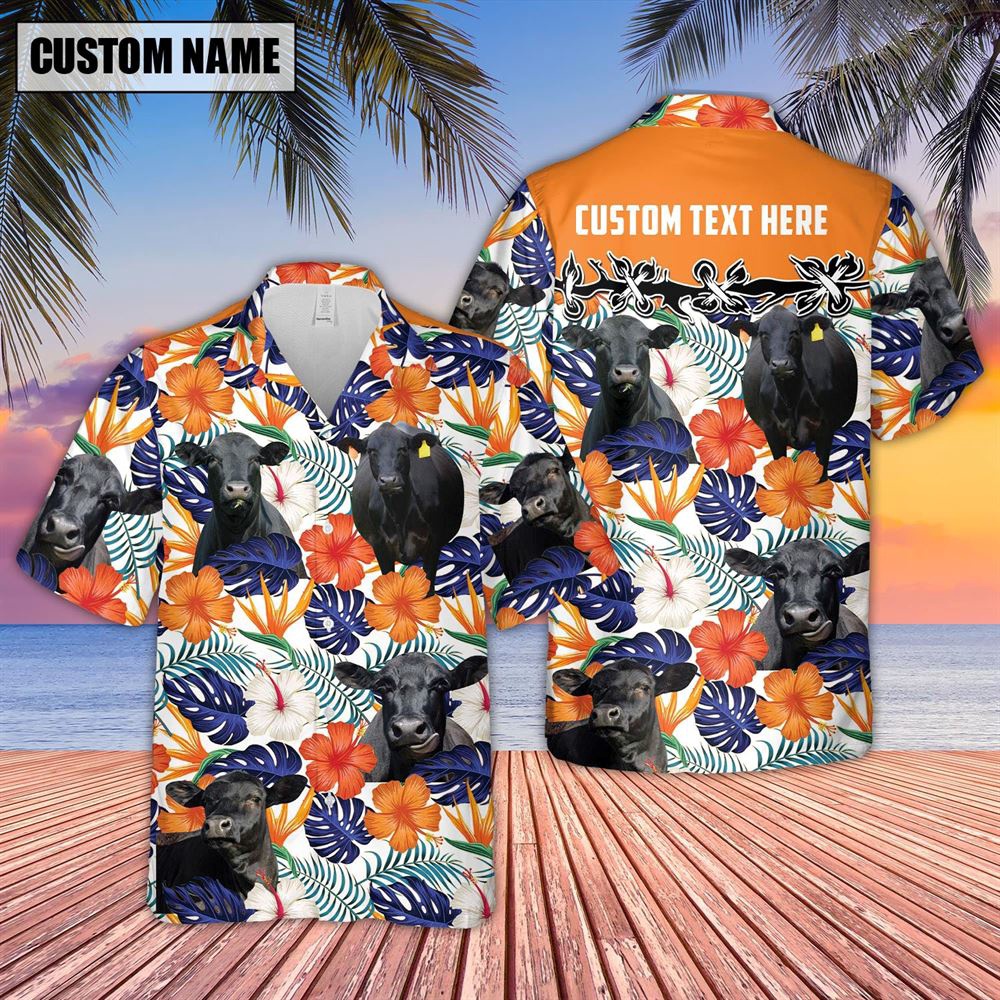 Farm Hawaiian Shirt Black Angus Hibiscus Blue Floral Custom Name 3D Hawaiian Shirt Animal Hawaiian Shirt 2 papta0.jpg Farm Hawaiian Shirt Black Angus Hibiscus Blue Floral Custom Name 3D Hawaiian Shirt Animal Hawaiian Shirt 2 papta0.jpg