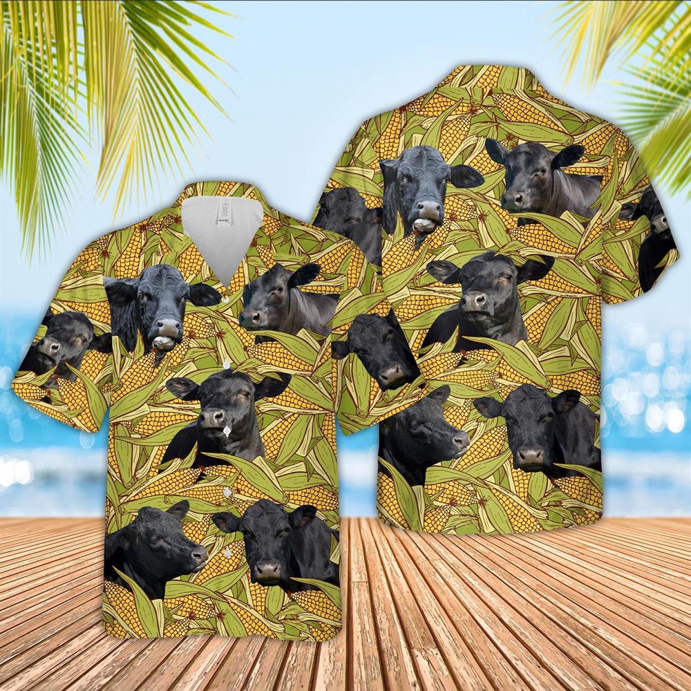 Farm Hawaiian Shirt Black Angus Pattern 3D Hawaiian Shirt Animal Hawaiian Shirt 1 bslid5.jpg
