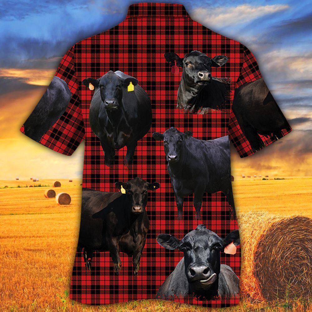 Farm Hawaiian Shirt Black Angus Red Tartan Pattern All Over Printed 3D Hawaiian Shirt Animal Hawaiian Shirt 2 jdaugy.jpg