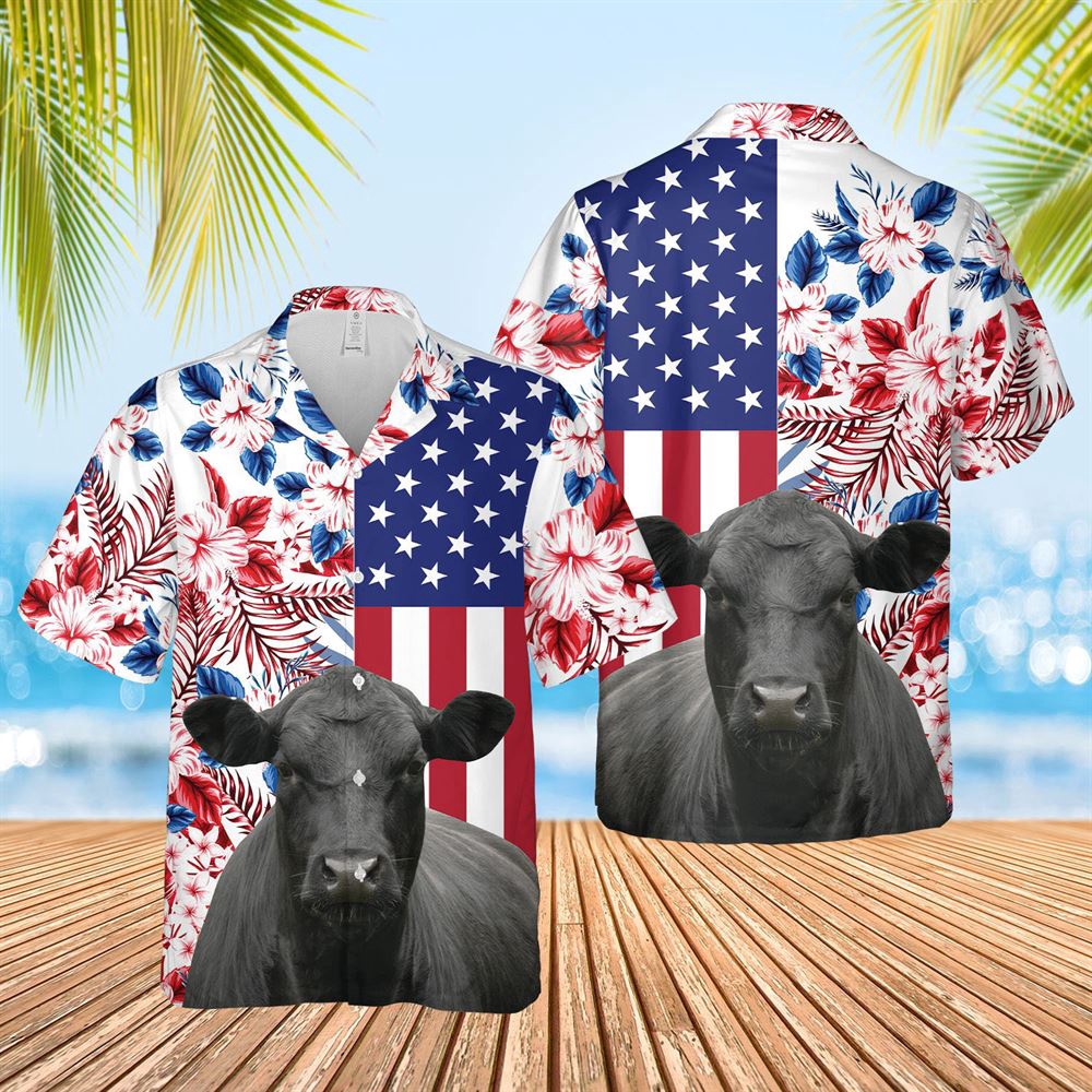 Farm Hawaiian Shirt Black Angus Us Flag Flower 3D Hawaiian Shirt Animal Hawaiian Shirt 1 uxmeje.jpg Farm Hawaiian Shirt Black Angus Us Flag Flower 3D Hawaiian Shirt Animal Hawaiian Shirt 1 uxmeje.jpg