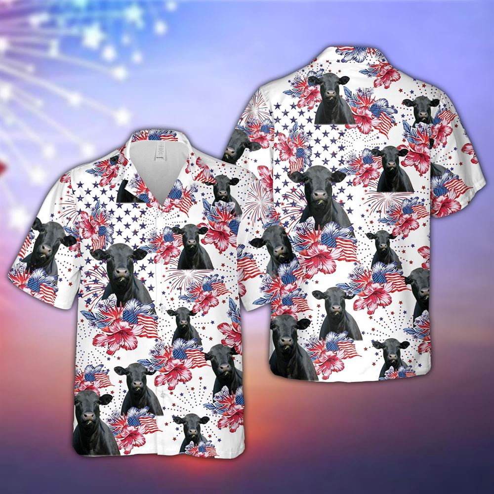 Farm Hawaiian Shirt Black Angus Us Flag Flower Pattern 3D Hawaiian Shirt Summer Gift Animal Hawaiian Shirt 1 nuzlub.jpg Farm Hawaiian Shirt Black Angus Us Flag Flower Pattern 3D Hawaiian Shirt Summer Gift Animal Hawaiian Shirt 1 nuzlub.jpg