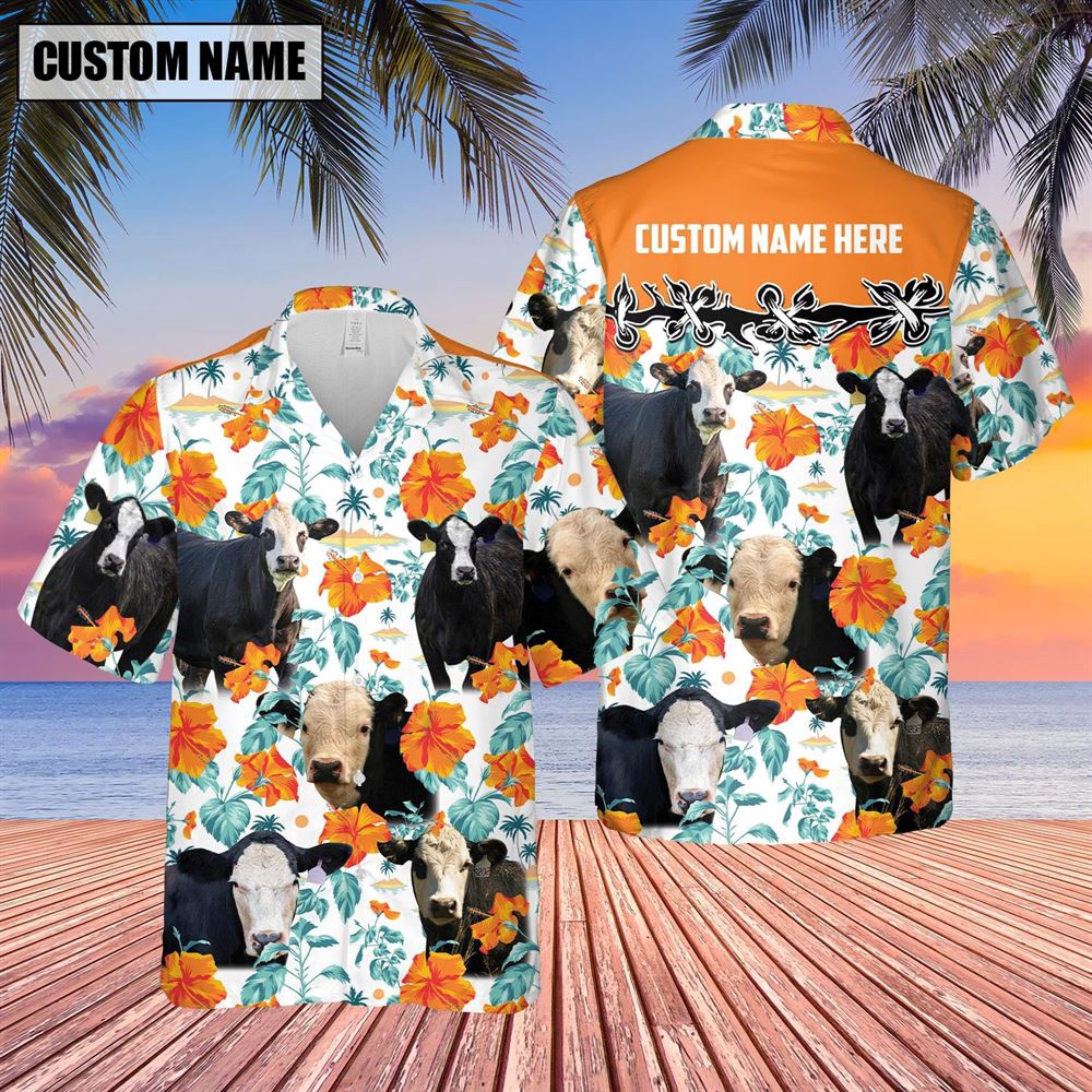 Farm Hawaiian Shirt Black Baldy Hibiscus Floral Custom Name 3D Hawaiian Shirt Animal Hawaiian Shirt 2 b8r9zv.jpg
