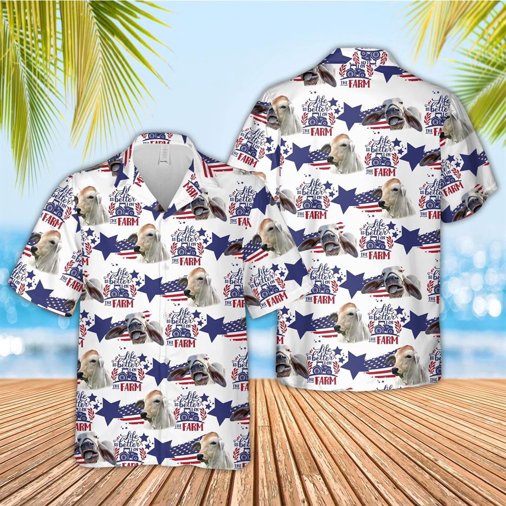 Farm Hawaiian Shirt Brahman American Flag Pattern Hawaiian Shirt Animal Hawaiian Shirt 1 nosqbv.jpg Farm Hawaiian Shirt Brahman American Flag Pattern Hawaiian Shirt Animal Hawaiian Shirt 1 nosqbv.jpg