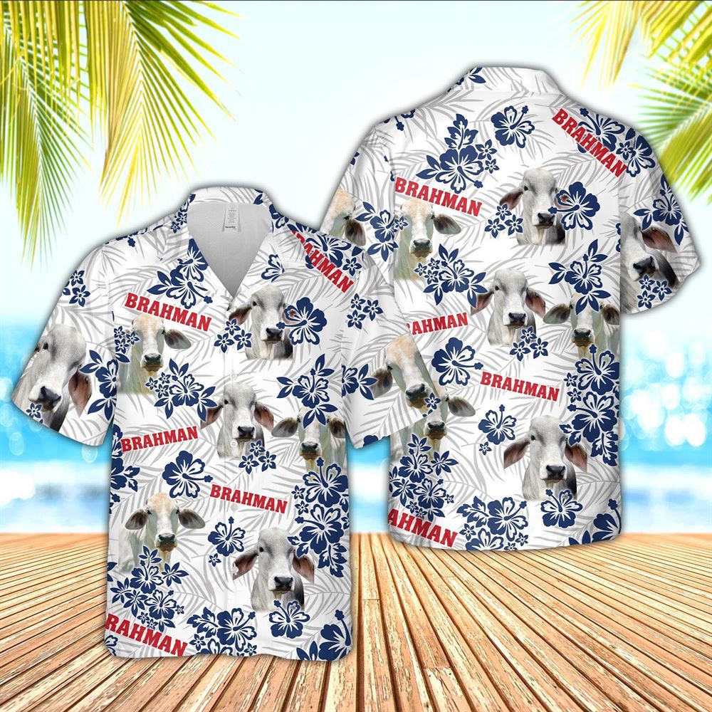 Farm Hawaiian Shirt Brahman American White Flowers Pattern Hawaiian Shirt Animal Hawaiian Shirt 1 crofgz.jpg Farm Hawaiian Shirt Brahman American White Flowers Pattern Hawaiian Shirt Animal Hawaiian Shirt 1 crofgz.jpg