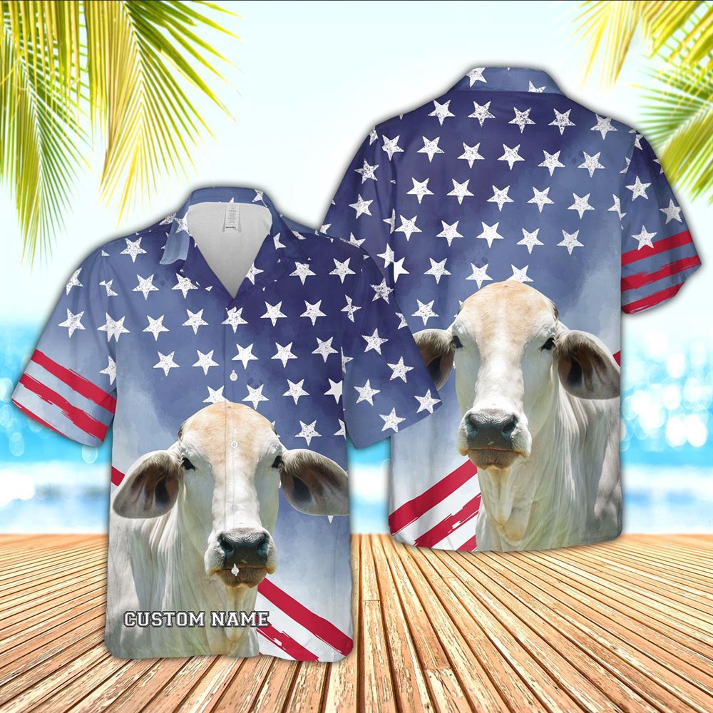 Farm Hawaiian Shirt Brahman Cattle Star Pattern Customized Name 3D Hawaiian Shirt Animal Hawaiian Shirt 2 jiiluc.jpg Farm Hawaiian Shirt Brahman Cattle Star Pattern Customized Name 3D Hawaiian Shirt Animal Hawaiian Shirt 2 jiiluc.jpg