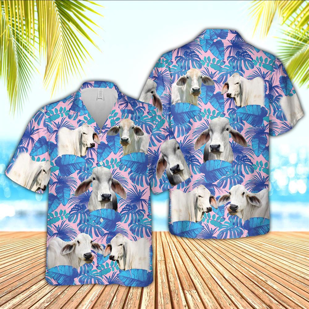 Farm Hawaiian Shirt Brahman Cattle Tropical Blue Palm Leaves Hawaiian Shirt Animal Hawaiian Shirt 1 fad6et.jpg Farm Hawaiian Shirt Brahman Cattle Tropical Blue Palm Leaves Hawaiian Shirt Animal Hawaiian Shirt 1 fad6et.jpg