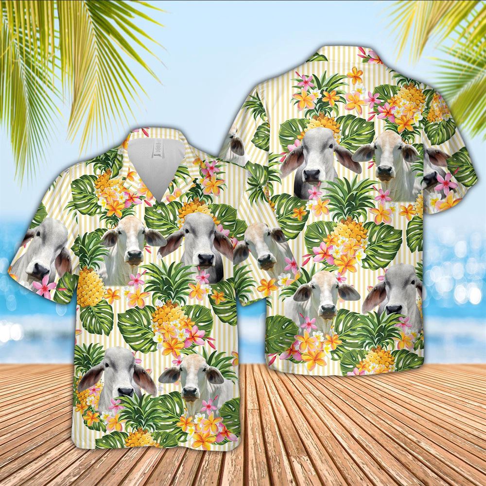 Farm Hawaiian Shirt Brahman Pineapple Pattern Hawaiian Shirt Animal Hawaiian Shirt 1 d2dtqs.jpg