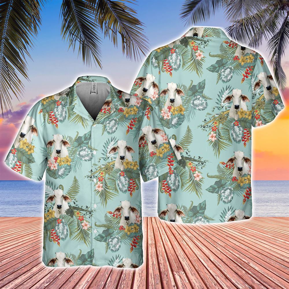 Farm Hawaiian Shirt Brahman Tropical Flowers Pattern Hawaiian Shirt Animal Hawaiian Shirt 1 otscgk.jpg Farm Hawaiian Shirt Brahman Tropical Flowers Pattern Hawaiian Shirt Animal Hawaiian Shirt 1 otscgk.jpg