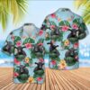 Farm Hawaiian Shirt, Brangus Flower Pattern American 3D Hawaiian Shirt, Animal Hawaiian Shirt