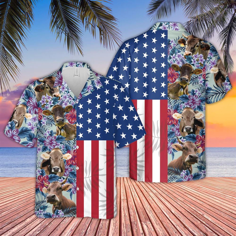 Farm Hawaiian Shirt Braunvieh Flower Pattern American 3D Hawaiian Shirt Animal Hawaiian Shirt 1 i2pafc.jpg Farm Hawaiian Shirt Braunvieh Flower Pattern American 3D Hawaiian Shirt Animal Hawaiian Shirt 1 i2pafc.jpg