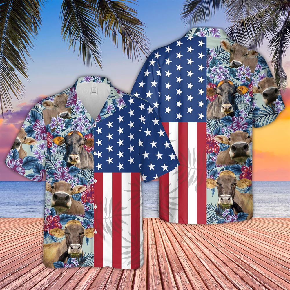Farm Hawaiian Shirt Brown Swiss Flower Pattern American 3D Hawaiian Shirt Animal Hawaiian Shirt 1 syqh47.jpg Farm Hawaiian Shirt Brown Swiss Flower Pattern American 3D Hawaiian Shirt Animal Hawaiian Shirt 1 syqh47.jpg