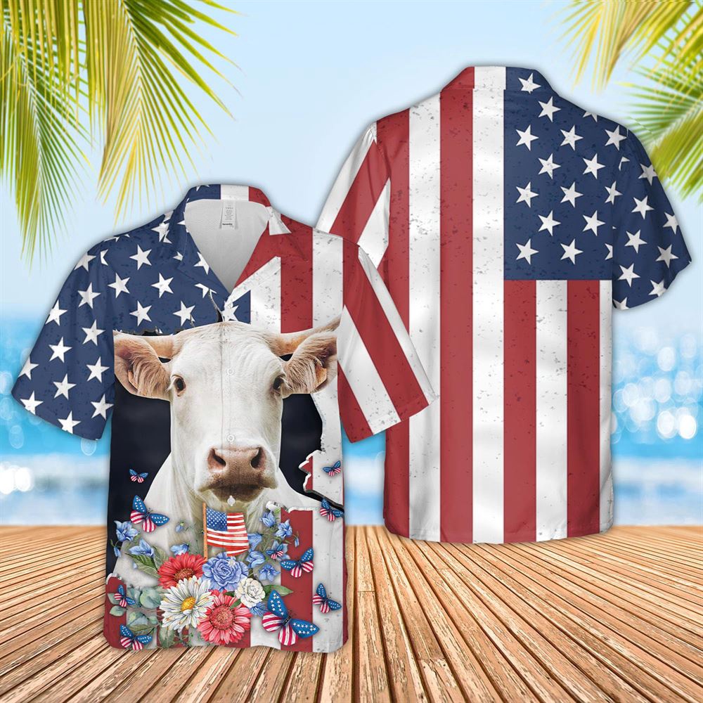 Farm Hawaiian Shirt Charolais 4Th Of July 3D Hawaiian Shirt Animal Hawaiian Shirt 1 d8q8ux.jpg Farm Hawaiian Shirt Charolais 4Th Of July 3D Hawaiian Shirt Animal Hawaiian Shirt 1 d8q8ux.jpg