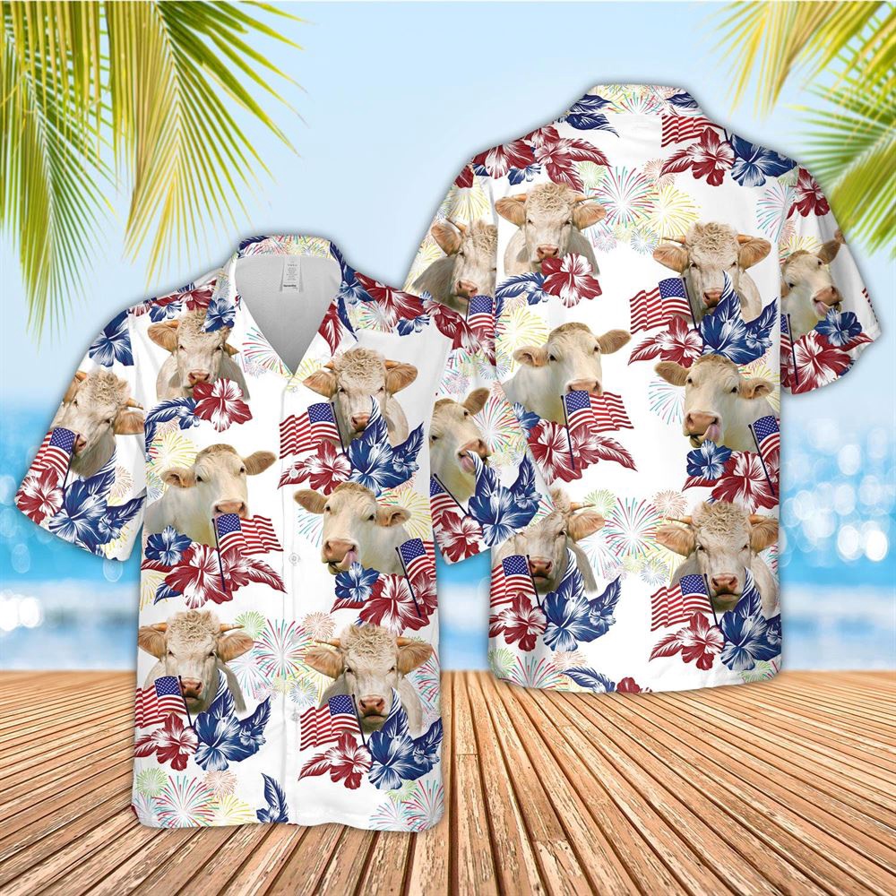 Farm Hawaiian Shirt Charolais American Flowers And Flag Pattern Hawaiian Shirt Animal Hawaiian Shirt 1 g6gniu.jpg Farm Hawaiian Shirt Charolais American Flowers And Flag Pattern Hawaiian Shirt Animal Hawaiian Shirt 1 g6gniu.jpg
