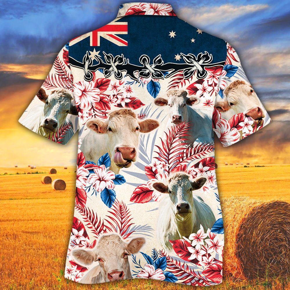 Farm Hawaiian Shirt Charolais Cattle Australian Flag Hawaiian Flowers All Over Printed 3D Hawaiian Shirt Animal Hawaiian Shirt 2 hauu98.jpg Farm Hawaiian Shirt Charolais Cattle Australian Flag Hawaiian Flowers All Over Printed 3D Hawaiian Shirt Animal Hawaiian Shirt 2 hauu98.jpg
