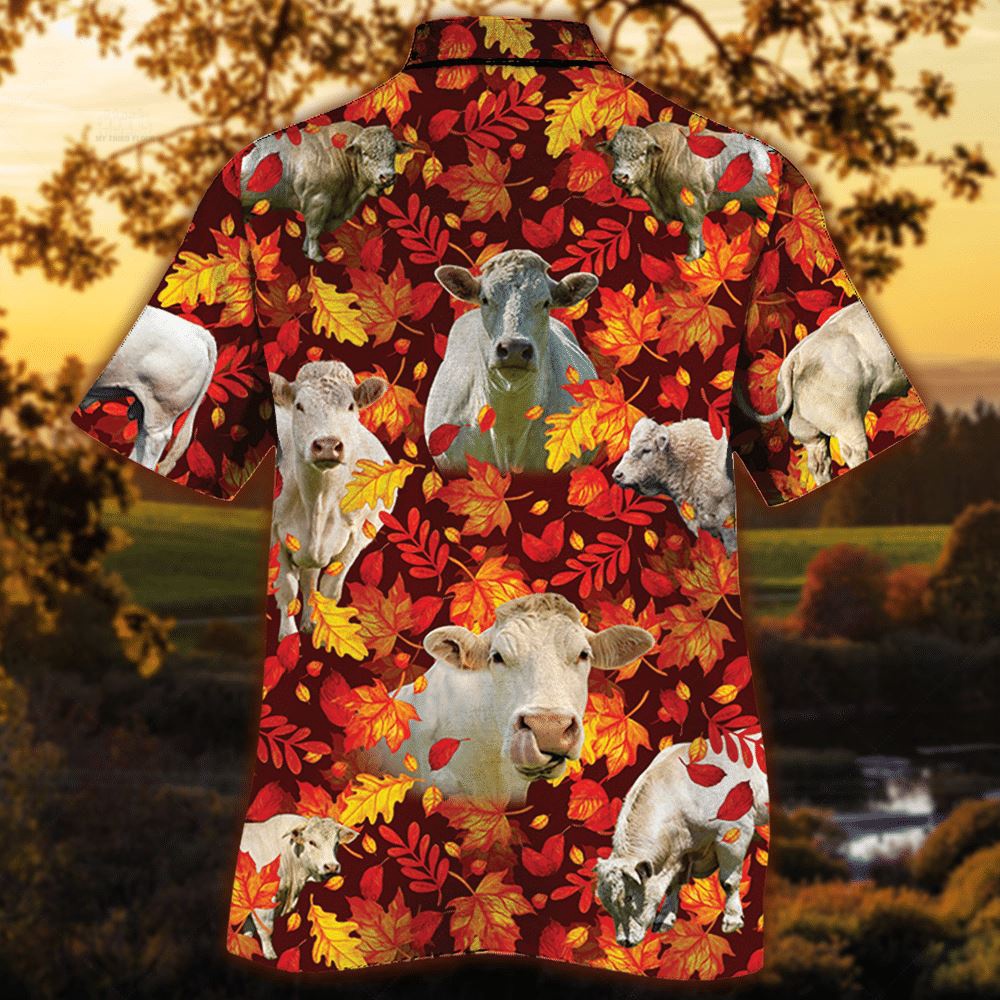 Farm Hawaiian Shirt Charolais Cattle Autumn Leaves All Over Printed 3D Hawaiian Shirt Animal Hawaiian Shirt 2 nhe8ns.jpg Farm Hawaiian Shirt Charolais Cattle Autumn Leaves All Over Printed 3D Hawaiian Shirt Animal Hawaiian Shirt 2 nhe8ns.jpg