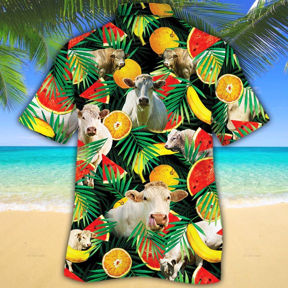Farm Hawaiian Shirt Charolais Cattle Tropical Fruits All Over Printed 3D Hawaiian Shirt Animal Hawaiian Shirt 2 gdsj6u.jpg Farm Hawaiian Shirt Charolais Cattle Tropical Fruits All Over Printed 3D Hawaiian Shirt Animal Hawaiian Shirt 2 gdsj6u.jpg