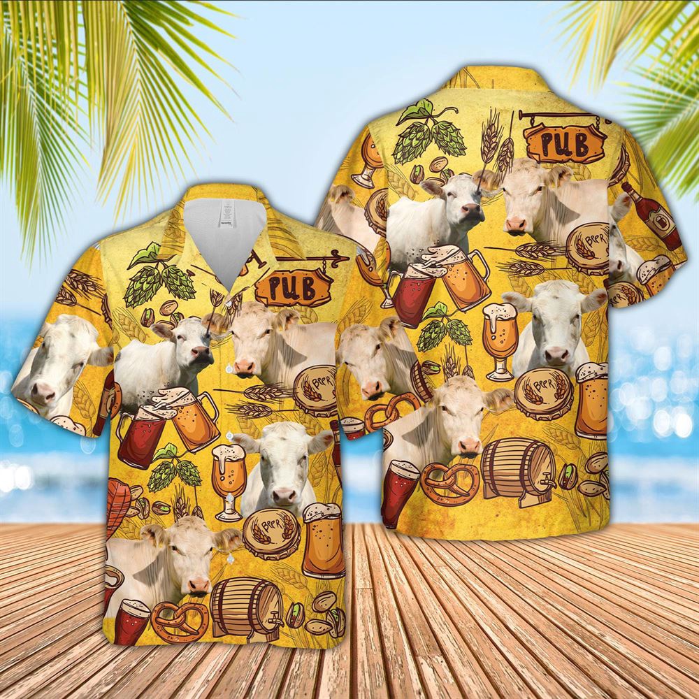 Farm Hawaiian Shirt Charolais Drink Beer Pattern 3D Hawaiian Shirt Animal Hawaiian Shirt 1 n0ifdd.jpg Farm Hawaiian Shirt Charolais Drink Beer Pattern 3D Hawaiian Shirt Animal Hawaiian Shirt 1 n0ifdd.jpg