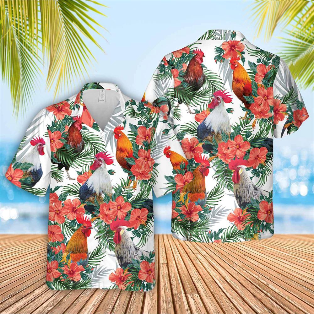 Farm Hawaiian Shirt Chicken Cattle Hibucis Flower Pattern 3D Hawaiian Shirt Animal Hawaiian Shirt 1 fsphgo.jpg Farm Hawaiian Shirt Chicken Cattle Hibucis Flower Pattern 3D Hawaiian Shirt Animal Hawaiian Shirt 1 fsphgo.jpg