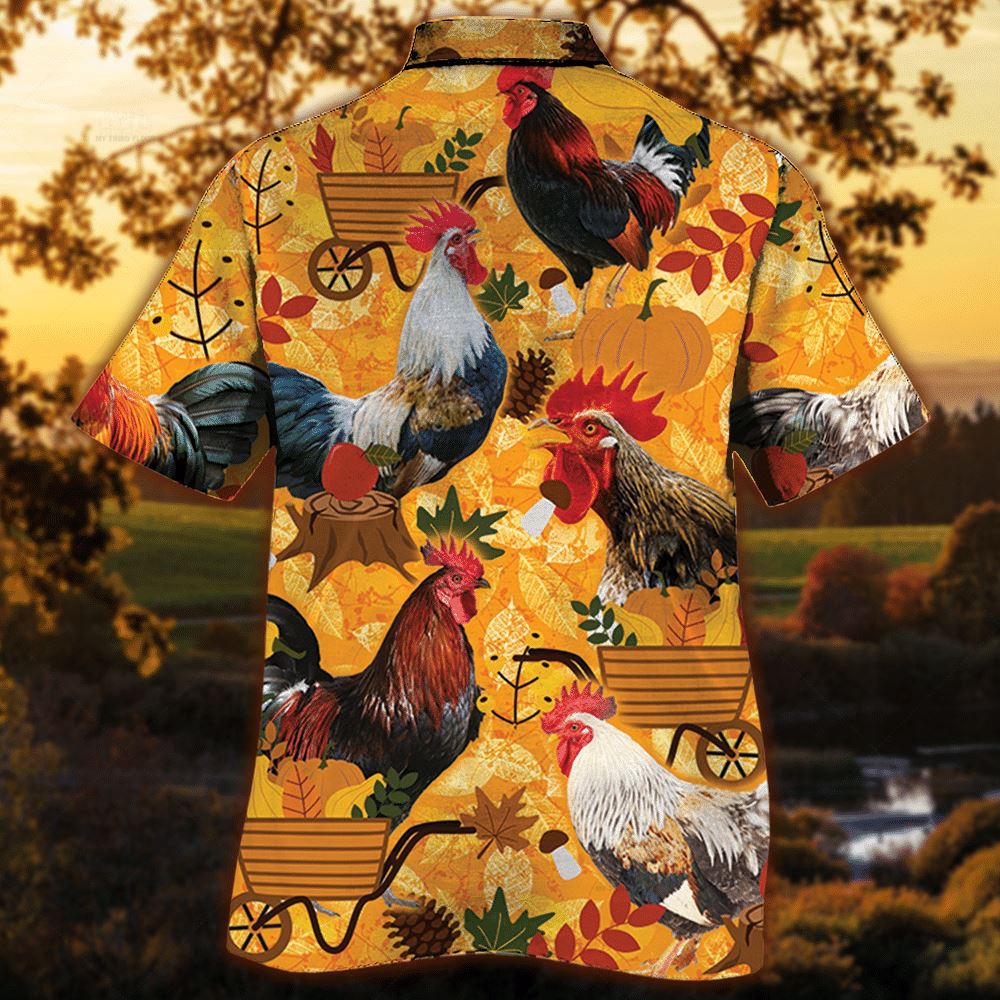 Farm Hawaiian Shirt Chicken Orange Nature Autumn Hawaiian Shirt Animal Hawaiian Shirt 2 hzvevs.jpg