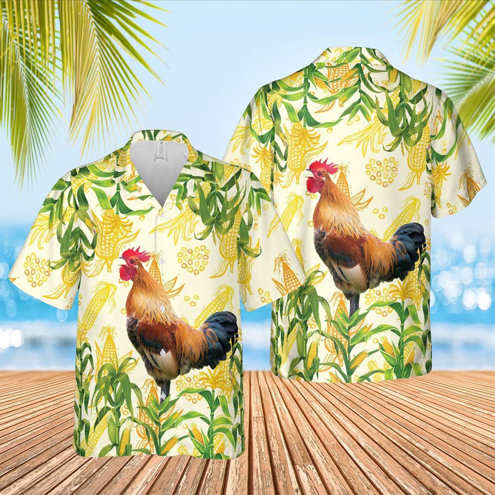 Farm Hawaiian Shirt Corn Farm Chicken All Over Printed 3D Hawaiian Shirt Animal Hawaiian Shirt 1 d33zp4.jpg