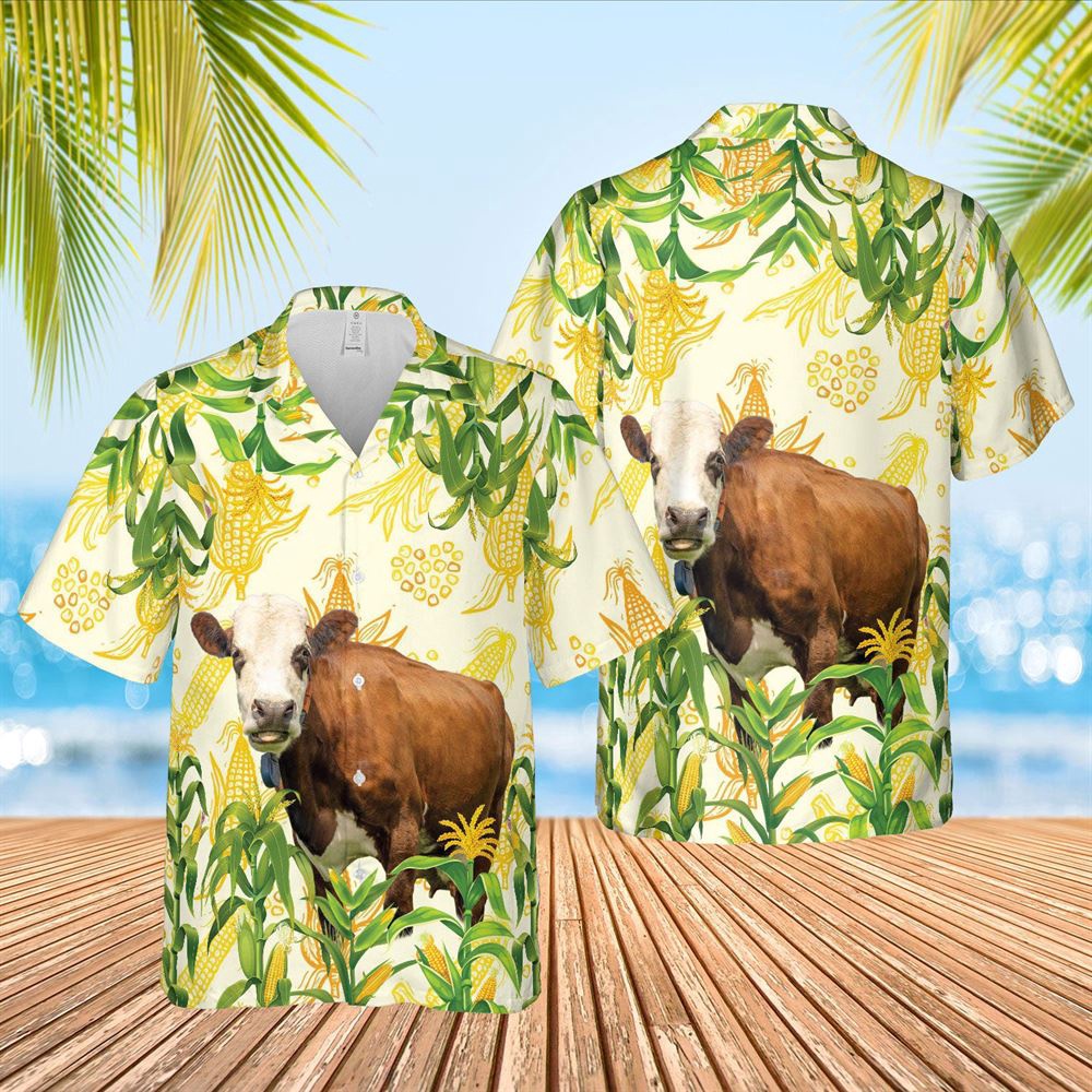 Farm Hawaiian Shirt Corn Farm Simmental All Over Printed 3D Hawaiian Shirt Animal Hawaiian Shirt 1 bdbbtt.jpg