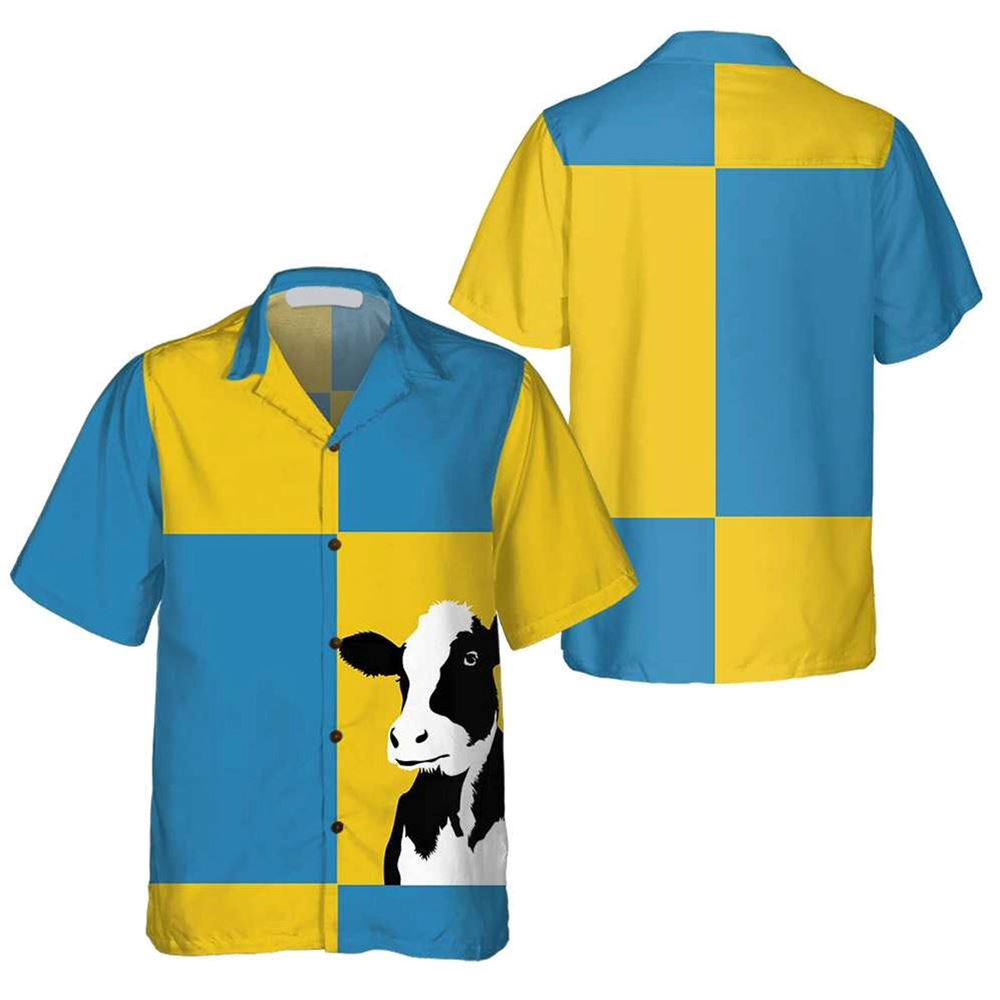 Farm Hawaiian Shirt Cow On Yellow And Blue Background All Printed 3D Hawaiian Shirt Animal Hawaiian Shirt 3 lv6eam.jpg Farm Hawaiian Shirt Cow On Yellow And Blue Background All Printed 3D Hawaiian Shirt Animal Hawaiian Shirt 3 lv6eam.jpg