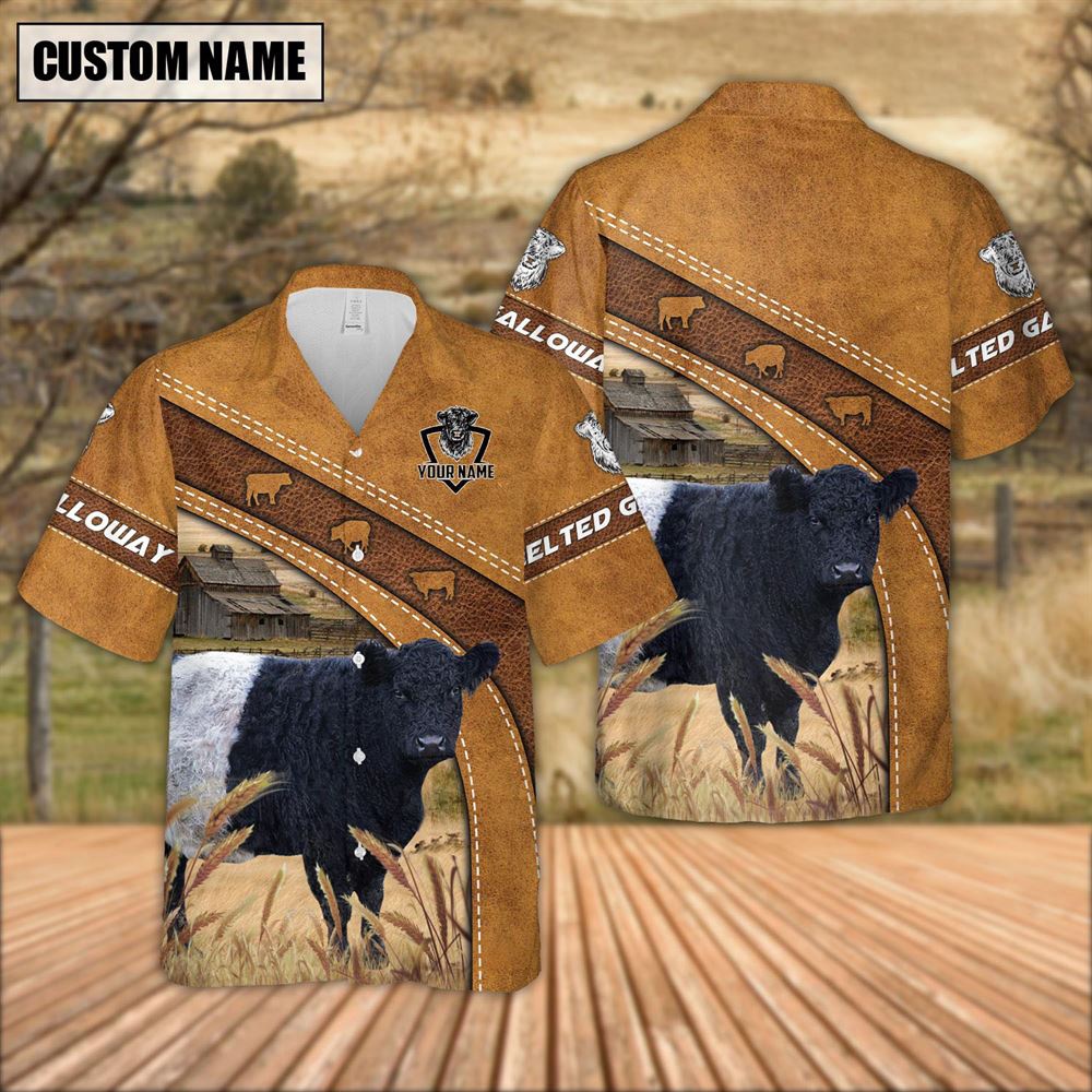 Farm Hawaiian Shirt Custom Name Belted Galloway Leather Pattern Hawaiian Shirt For Men And Women Animal Hawaiian Shirt 2 hmb3p7.jpg Farm Hawaiian Shirt Custom Name Belted Galloway Leather Pattern Hawaiian Shirt For Men And Women Animal Hawaiian Shirt 2 hmb3p7.jpg