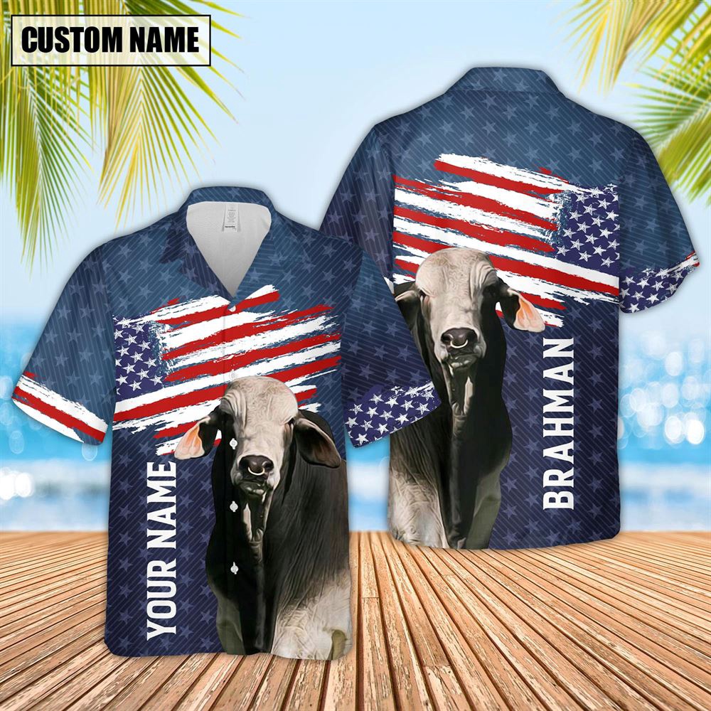 Farm Hawaiian Shirt Custom Name Brahman Cattle Us Flag Pattern 3D Hawaiian Shirt Animal Hawaiian Shirt 2 gpaxw5.jpg Farm Hawaiian Shirt Custom Name Brahman Cattle Us Flag Pattern 3D Hawaiian Shirt Animal Hawaiian Shirt 2 gpaxw5.jpg