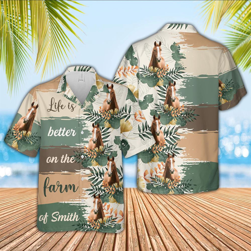 Farm Hawaiian Shirt Custom Name Horse Life Is Better On The Farm Hawaiian Shirt Animal Hawaiian Shirt 2 w9tsko.jpg Farm Hawaiian Shirt Custom Name Horse Life Is Better On The Farm Hawaiian Shirt Animal Hawaiian Shirt 2 w9tsko.jpg