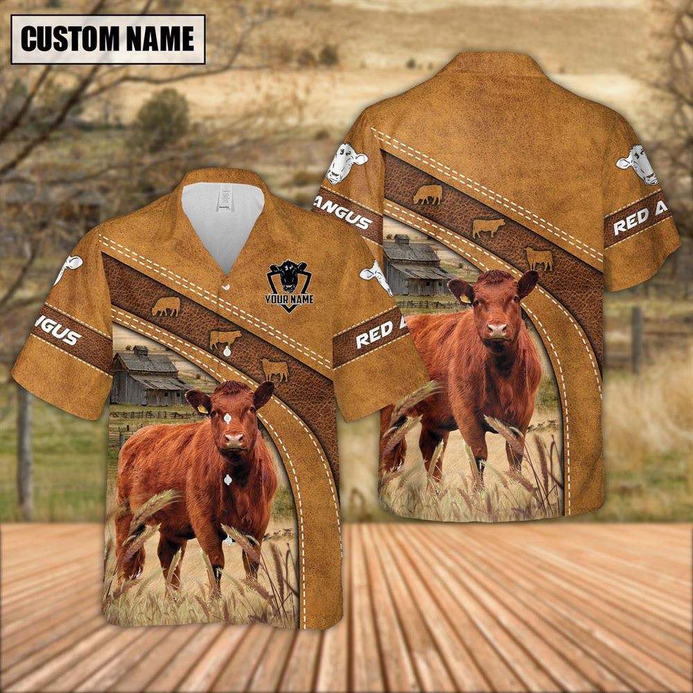 Farm Hawaiian Shirt Custom Name Red Angus Leather Pattern Hawaiian Shirt For Men And Women Animal Hawaiian Shirt 2 rj3kc1.jpg Farm Hawaiian Shirt Custom Name Red Angus Leather Pattern Hawaiian Shirt For Men And Women Animal Hawaiian Shirt 2 rj3kc1.jpg