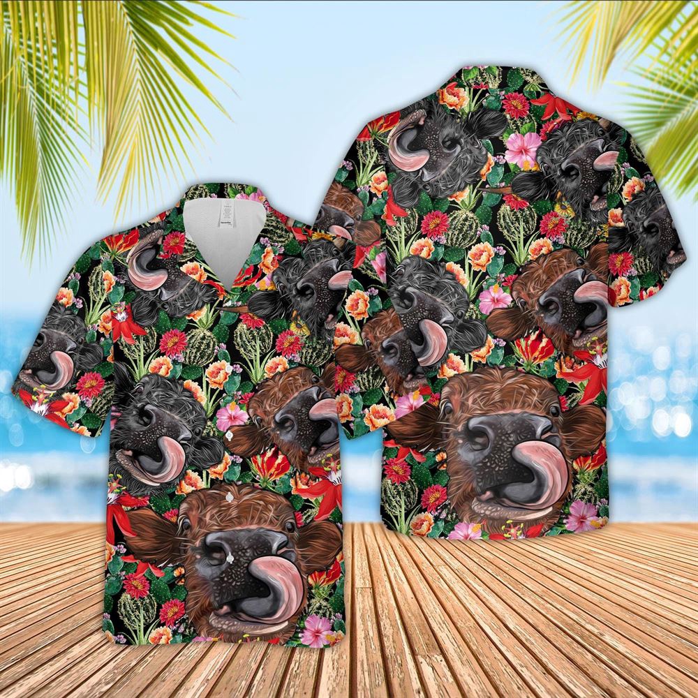 Farm Hawaiian Shirt Detex Cow And Flower Drawing Hawaiian Shirt Animal Hawaiian Shirt 1 rlta1a.jpg