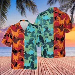 Farm Hawaiian Shirt, Dinosaur Camo Hot…