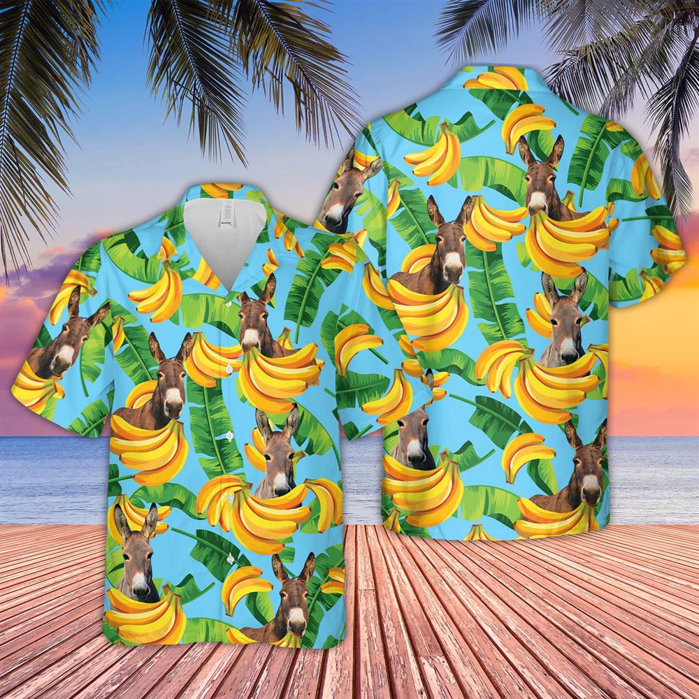 Farm Hawaiian Shirt Donkey Banana Pattern 3D Hawaiian Shirt Animal Hawaiian Shirt 1 t6xlhw.jpg Farm Hawaiian Shirt Donkey Banana Pattern 3D Hawaiian Shirt Animal Hawaiian Shirt 1 t6xlhw.jpg