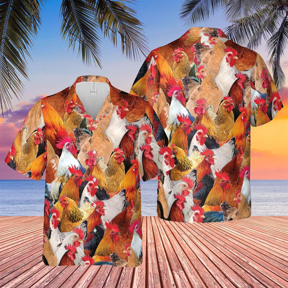 Farm Hawaiian Shirt Flock Of Chicken All Over Printed 3D Hawaiian Shirt Animal Hawaiian Shirt 1 uqjgqu.jpg