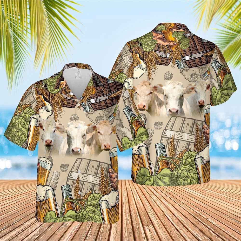 Farm Hawaiian Shirt Funny Charolais Cattle Beer Pattern Hawaiian Shirt Animal Hawaiian Shirt 1 hqxrgz.jpg