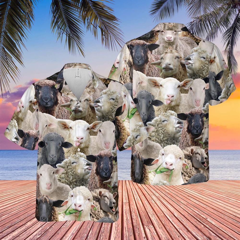 Farm Hawaiian Shirt Herd Of Sheep All Over Printed 3D Hawaiian Shirt Animal Hawaiian Shirt 1 mbzkxi.jpg