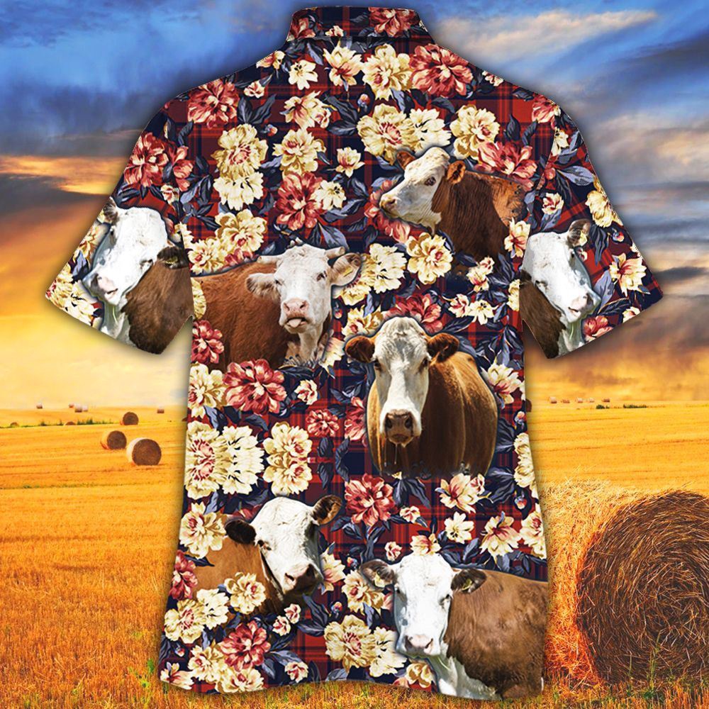 Farm Hawaiian Shirt Herefold Cattle Red Plaid Pattern All Over Printed 3D Hawaiian Shirt Animal Hawaiian Shirt 2 su1ur3.jpg Farm Hawaiian Shirt Herefold Cattle Red Plaid Pattern All Over Printed 3D Hawaiian Shirt Animal Hawaiian Shirt 2 su1ur3.jpg