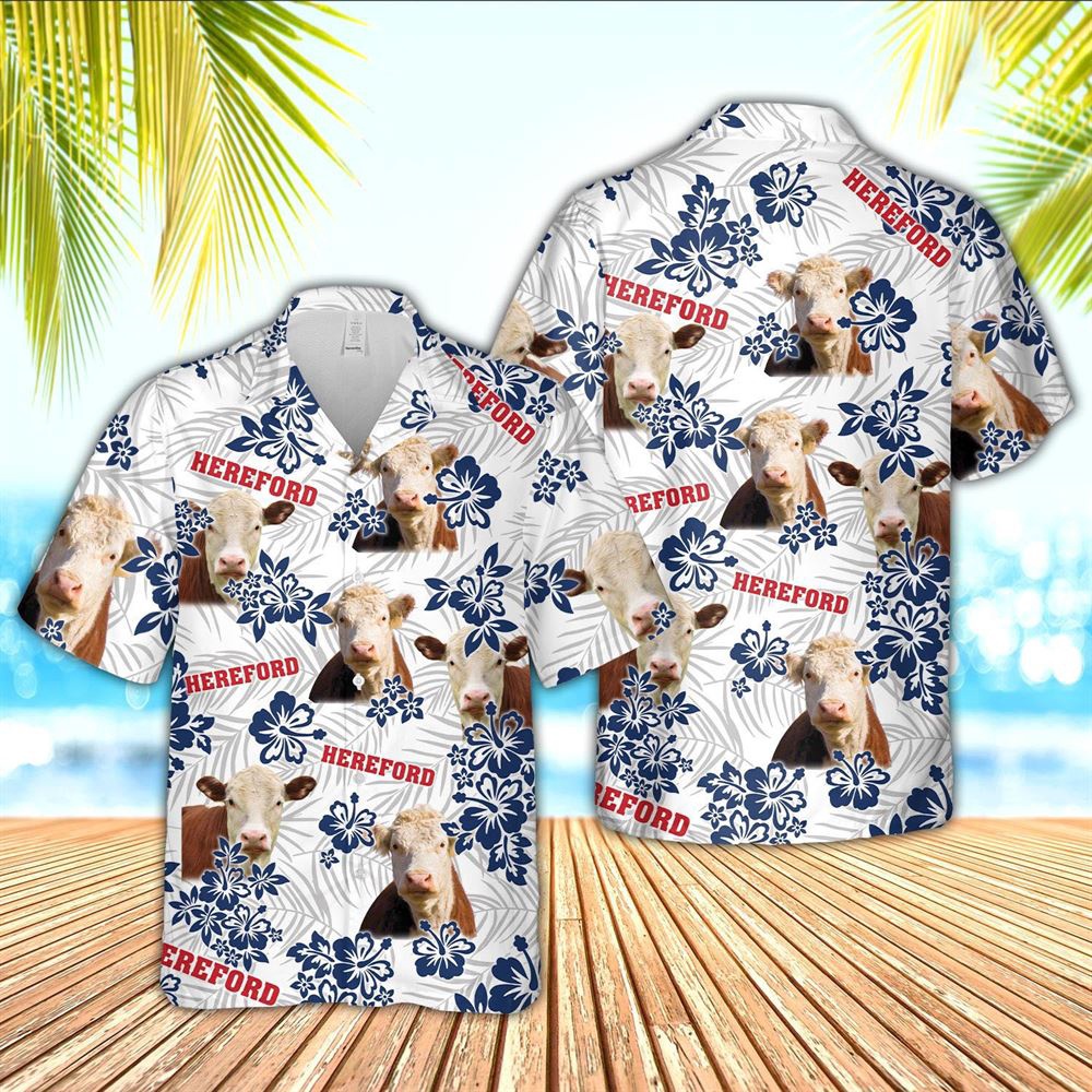 Farm Hawaiian Shirt Hereford American White Flowers Pattern Hawaiian Shirt Animal Hawaiian Shirt 1 eolnpt.jpg Farm Hawaiian Shirt Hereford American White Flowers Pattern Hawaiian Shirt Animal Hawaiian Shirt 1 eolnpt.jpg