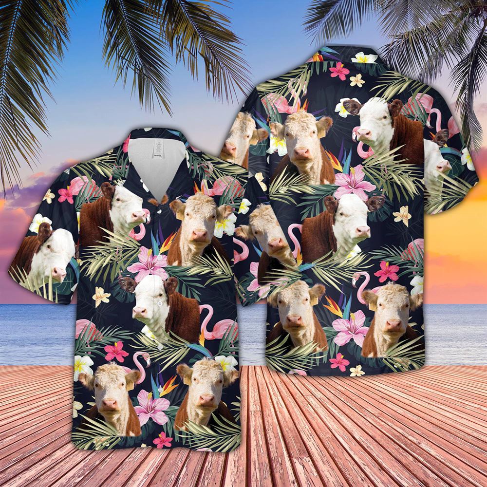 Farm Hawaiian Shirt Hereford And Flamingo Flower Pattern 3D Hawaiian Shirt Animal Hawaiian Shirt 1 xgqiyc.jpg Farm Hawaiian Shirt Hereford And Flamingo Flower Pattern 3D Hawaiian Shirt Animal Hawaiian Shirt 1 xgqiyc.jpg