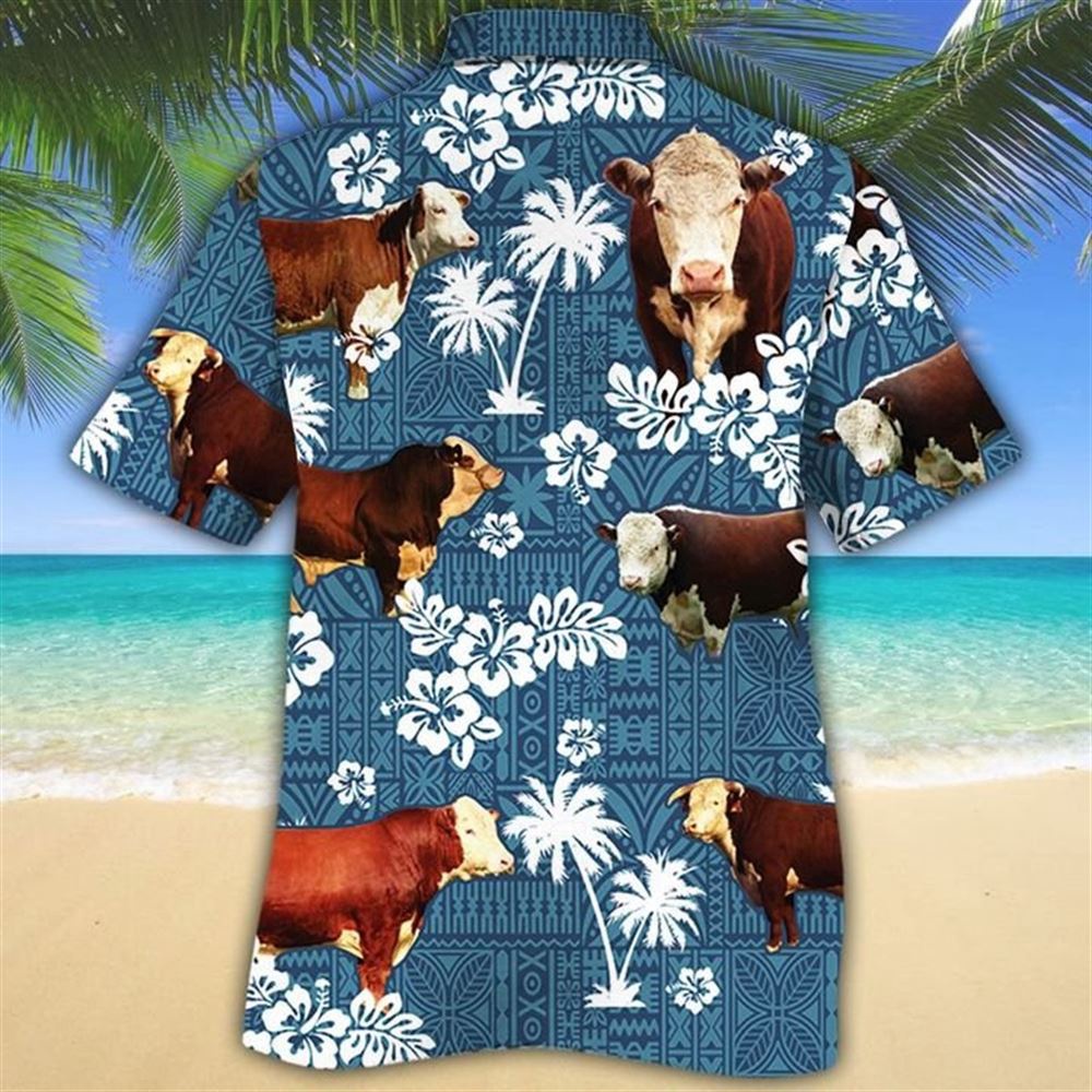 Farm Hawaiian Shirt Hereford Cattle Blue Tribal All Over Printed 3D Hawaiian Shirt Animal Hawaiian Shirt 2 kucxip.jpg Farm Hawaiian Shirt Hereford Cattle Blue Tribal All Over Printed 3D Hawaiian Shirt Animal Hawaiian Shirt 2 kucxip.jpg