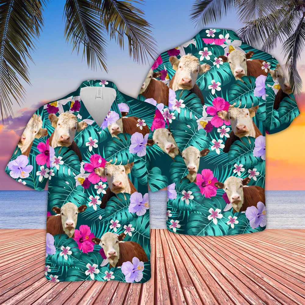Farm Hawaiian Shirt Hereford Cattle Tropical Style 3D Hawaiian Shirt Animal Hawaiian Shirt 1 j7z7xn.jpg Farm Hawaiian Shirt Hereford Cattle Tropical Style 3D Hawaiian Shirt Animal Hawaiian Shirt 1 j7z7xn.jpg